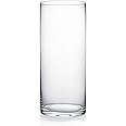 WGV Quality Thick Cylinder Vase, Diameter 5", Height 12", Clear Glass Floral Planter Container, Tall Centerpiece Arrangement for Wedding Home Decor, 1 Piece