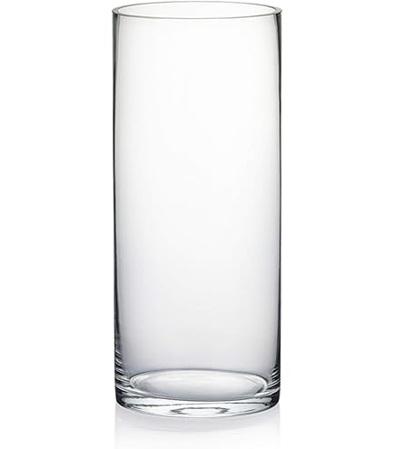 Tall Glass Vase② Amazon.com: Enova Floral Cylinder Glass Vase 5 x 12 Inches Round