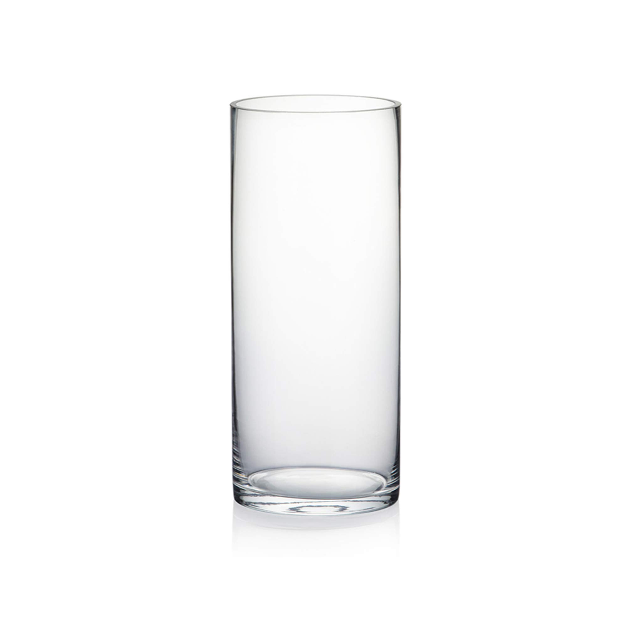Photo 1 of WGV Quality Thick Cylinder Vase, Diameter 5", Height 12", Clear Glass Floral Planter Container, Tall Centerpiece Arrangement for Wedding Home Decor, 1 Piece
