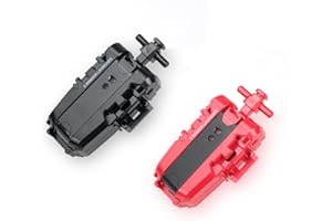 AIBREAY 2 Pack X String Launcher, Blade X Gyro Launcher Set for Players Battles, Only Work with X Right Spinning Tops (Red + Black)
