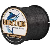 HERCULES Cost-Effective Super Cast 8 Strands Braided Fishing Line 10LB to 300LB Test for Salt-Water,109/328/547/1094 Yards(100M/300M/500M/1000M),Diam.#0.12MM-1.2MM,Hi-Grade Performance,Variety Colors