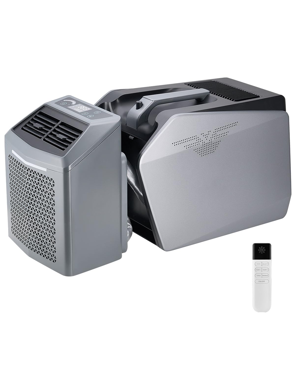 Photo 1 of (POWER BLOCK OVERHEATING ISSUE) VEVOR Portable Air Conditioner, 5000 BTU 3-Speed Air Conditioning Unit with 24H Timer, Air Portable AC Adjustable from 16-32?, Compatible with AC/DC 48V for Outdoor Tent Camping, RVs or Home Use, Grey