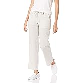 Amazon Essentials Womens Linen Blend Drawstring Relaxed Fit Wide Leg Pant (Available in Plus Size)