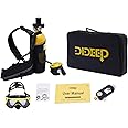 ZERNEIL Scuba Tank Diving Gear for Diver 1L Mini Scuba Tank Oxygen Cylinder 32.8Ft Reusable Mini Scuba Tank Portable Underwater Breathing Device Kit for 15-20 Minutes Underwater Dive Portable Lungs