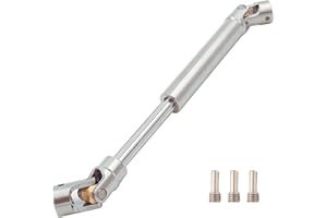 HOPLEX Universal Stainless Steel Drive Shaft Heavy-Duty Driveshafts for Axial SCX10 90046 AXI03007 TRX4 Redcat Gen8 1/10 RC Car Crawler Upgrade 105mm-145mm(1PC)