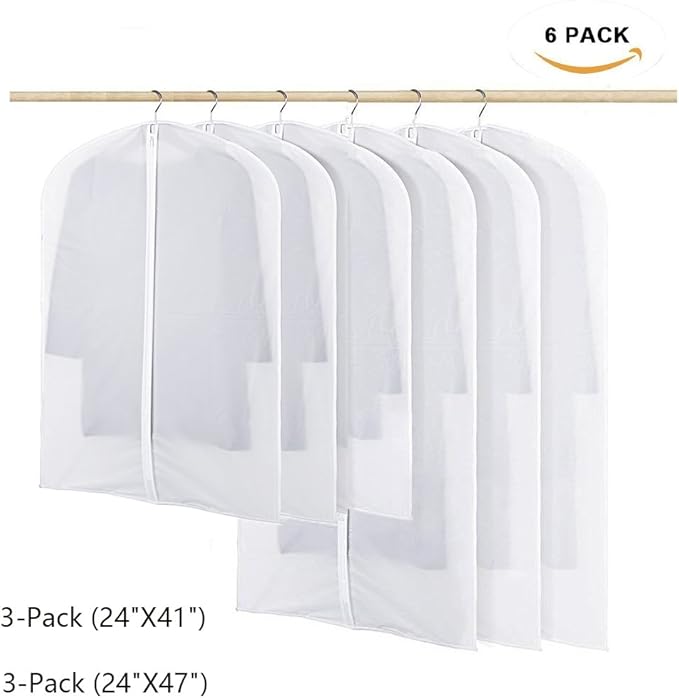 FLYYU Garment Covers, Hanging Storage Clothes Covers Suit Garment Bags