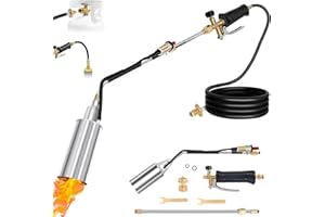 Propane Torch Weed Burner, High Output 1,800,000 BTU Weed Torches for Outside with 9.8FT Hose, Self Igniter and Adapter, Heav