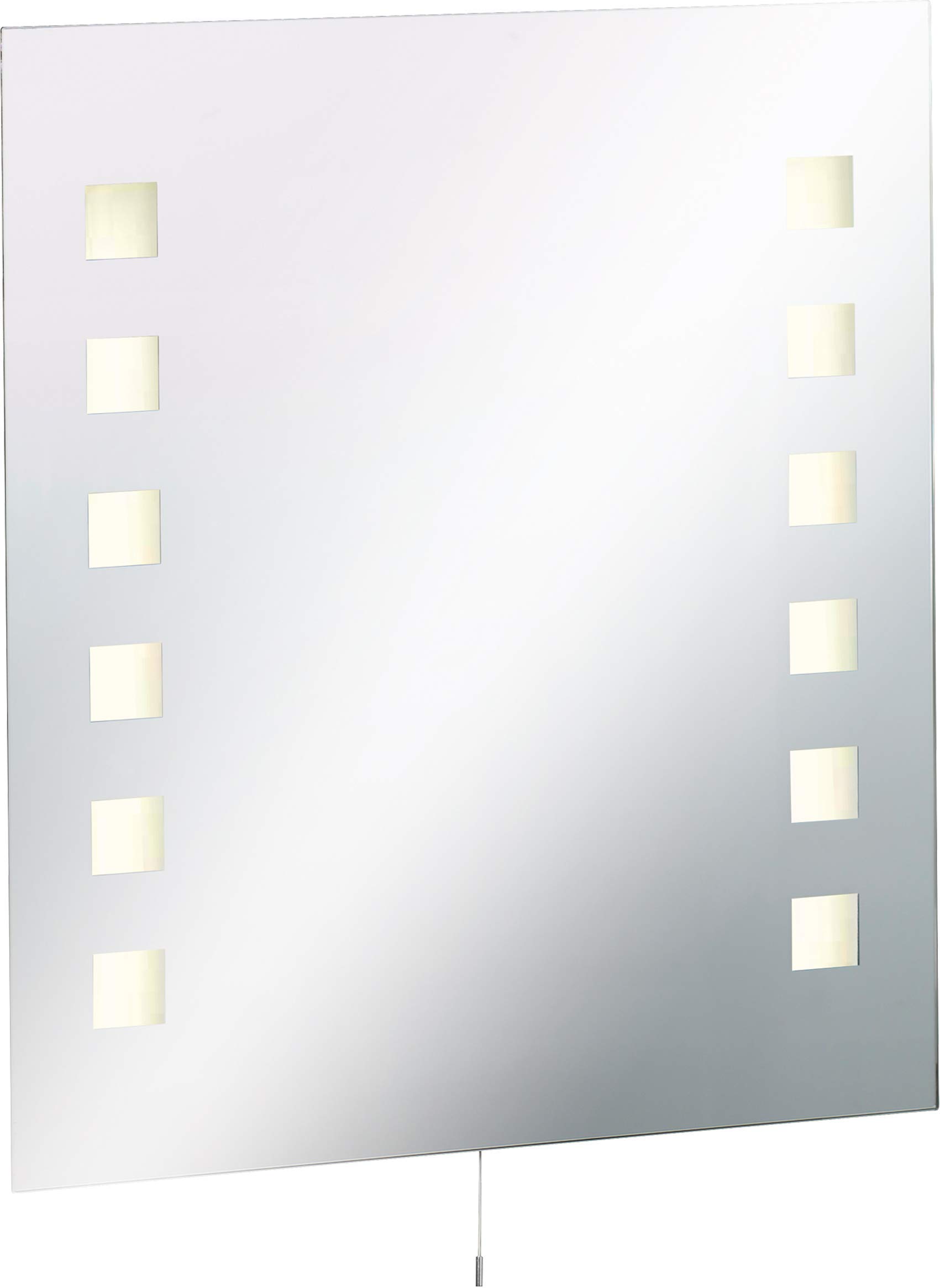 Knightsbridge Rectangular Mirror, 26 W, Silver