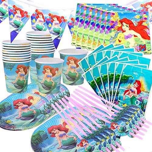 Little Mermaid Birthday Party Supplies 101 pcs for 20 Person