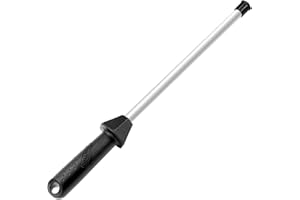 SHARPAL 118H Professional Ceramic Sharpening Fine Honing Rod Steel Kitchen Knife Sharpener Stick with Anti-Breaking Cap Built