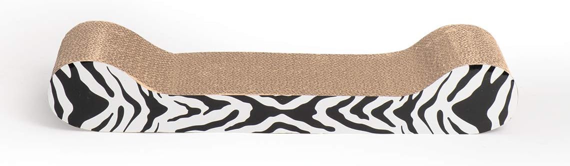 Catit Cat Scratcher with Catnip, Tiger Print Lounge, 52420, Black : Scratching Pads : Pet Supplies