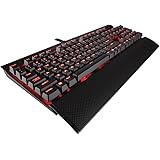 CORSAIR K70 LUX Mechanical Gaming Keyboard - Backlit Red LED - USB Passthrough & Media Controls - Tactile & Clicky - Cherry MX Blue