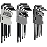 ROTATION 35-Piece Allen Wrenches Set, Metric &amp; SAE, Hex Key Set | Torx, Long Arm, Ball End, Hex Key Set, Chrome Vanadium Steel
