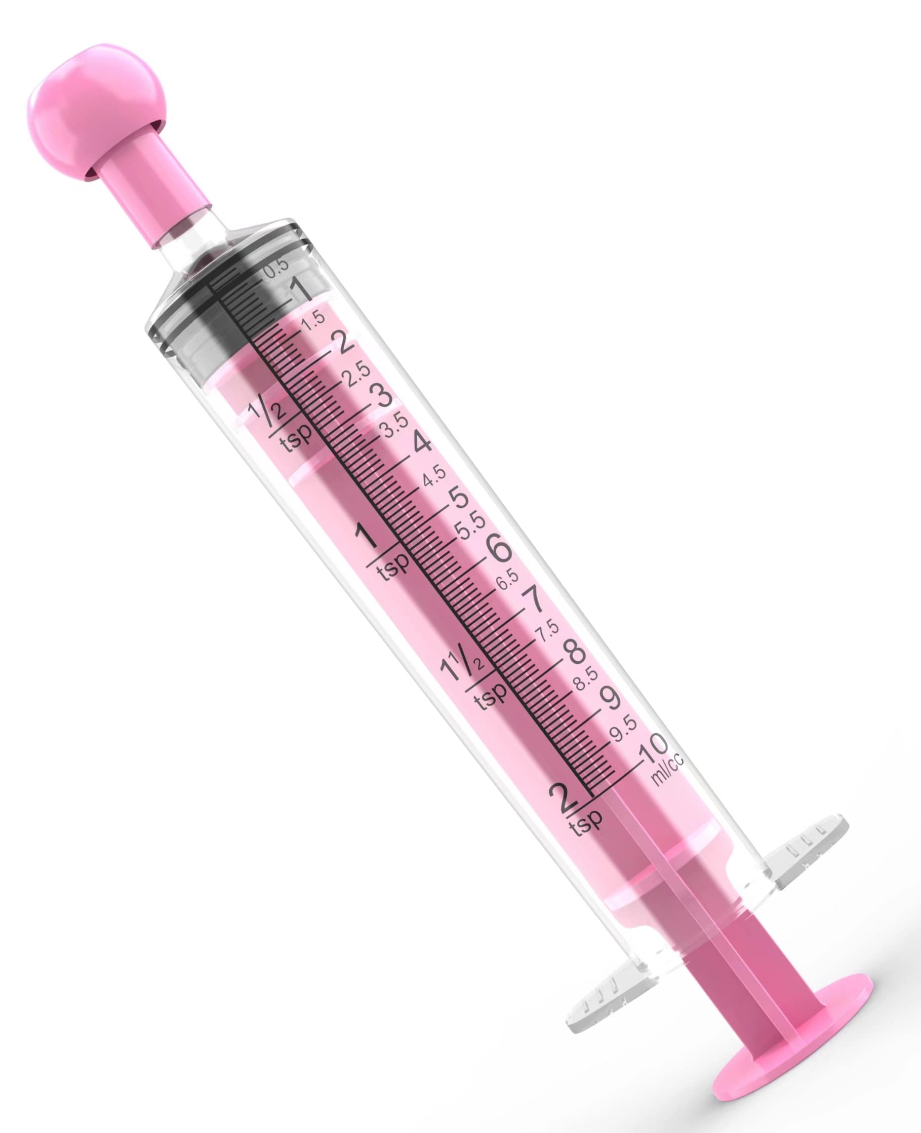 Photo 1 of 10 Pack 10ml Measurement Syringe with Cap, for Scientific Labs, Liquid Dispensing, Pet and Party Supplies(Pink, Catheter Tip)