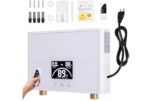 ZOOTEALY Tankless Water Heater Electric 3KW 110V: Small Instant Hot Water Heater Under Sink on Demand Overheating Protection 