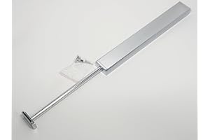 KITCHEN INVENTIONS Designer Wardrobe Reversible Closet Valet Rod 11.75" or 13.75" Length with 8.5" Retractable Pullout Extension and Installation Hardware (Polished Chrome, 11.75 Inch Long)