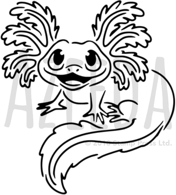 Amazon.com: A5 ‘Cute Axolotl’ Wall Stencil / Template (WS00030408