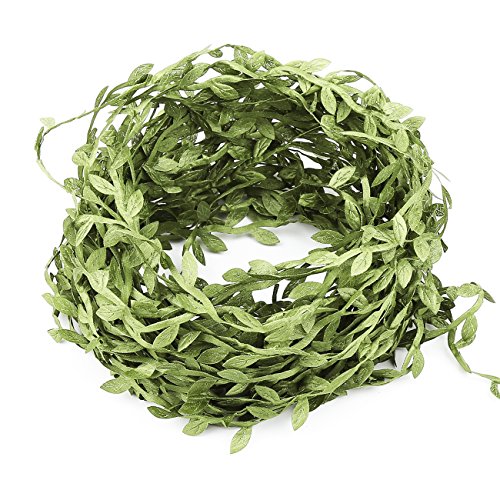 Artificial Vines, Fake Hanging Plants Silk Ivy Garlands Simulation Foliage Rattan Green Leaves Ribbon Wreath Accessory Wedding Wall Crafts Party Décor - Thumbnail 7