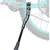 LYCAON Adjustable Bicycle Kickstand, Aluminum Alloy With Non-slip Rubber Base - for Mountain, Road, Adult, and Sports Bikes
