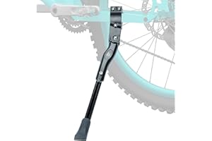 LYCAON Adjustable Bicycle Kickstand, Aluminum Alloy With Non-slip Rubber Base - for Mountain, Road, Adult, and Sports Bikes