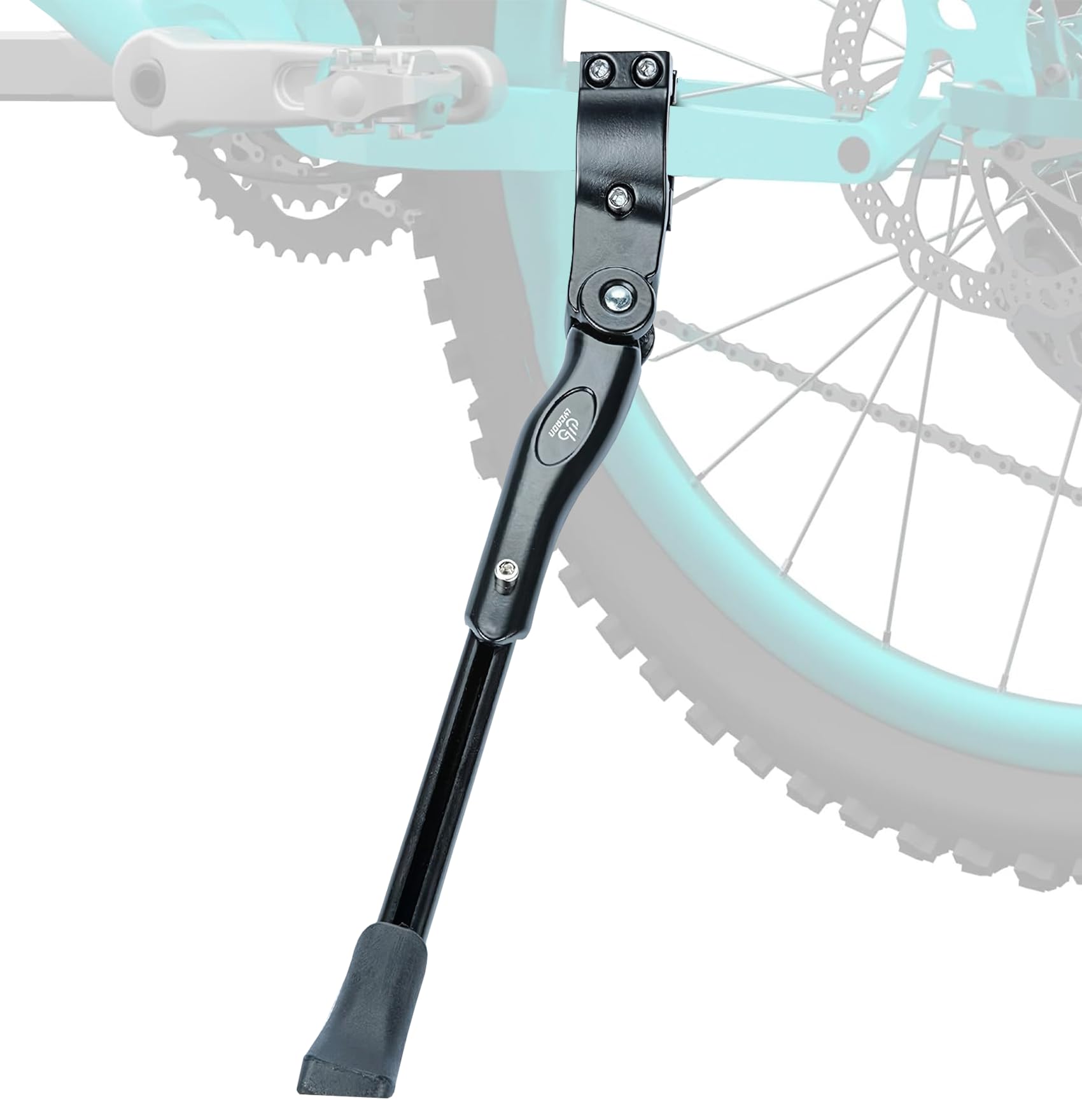 LYCAON Bike kickstand, Bicycle Side Kickstand Aluminum Alloy Adjustable Universal Bike Stand with Non-Slip Rubber Foot, Cycling Kickstand for 22'' - 28'' Mountain Road Bike, Folding Bike