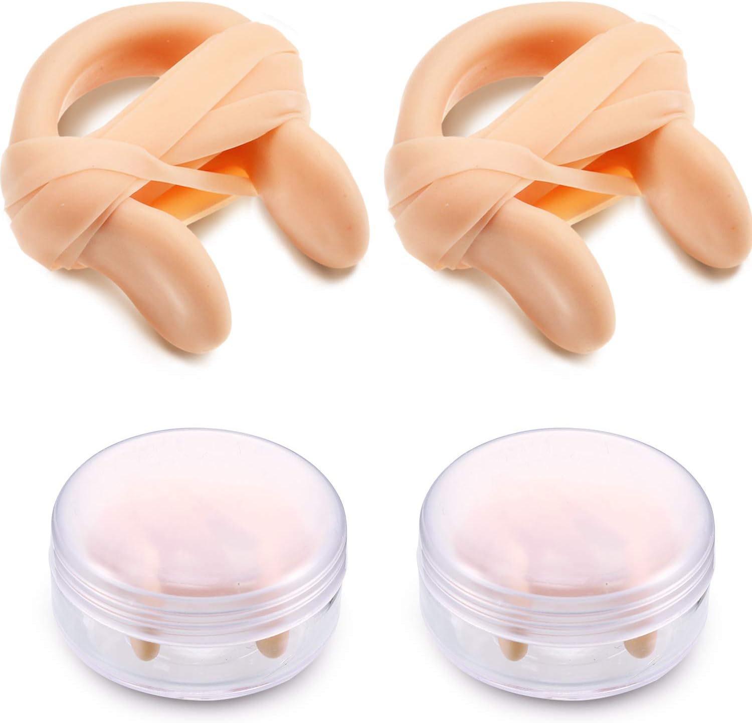 Silicone Nose Clip Swimming Nose Plug Protector Nose Plug with Elastic Rope for Swimming Accessories (2 Pieces)