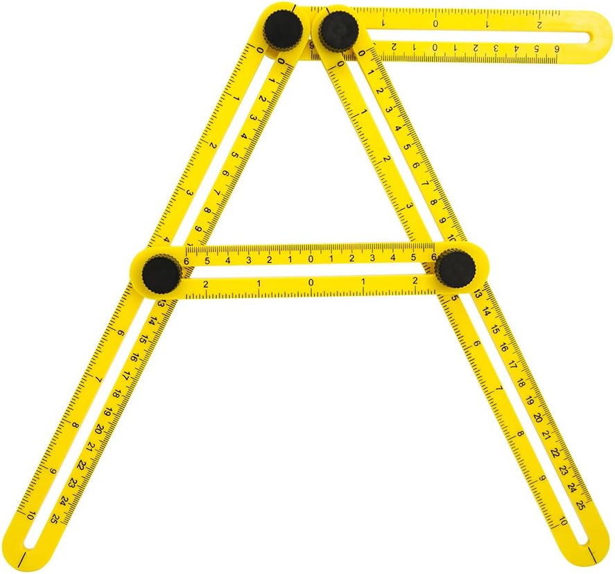 Angle Ruler Template Tool - Multi-angle Tool for Woodworking, Carpenters, Masonry, Craftsman, Construction and DIY