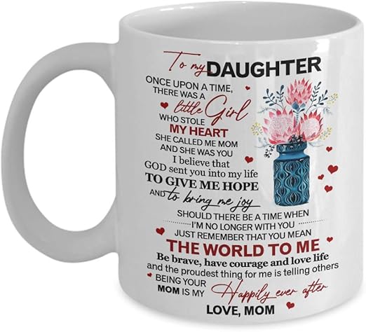 to my daughter mug from mom