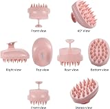Sofmild Scalp Massager Pink Wheat Straw Silicone Shampoo Brush view 7