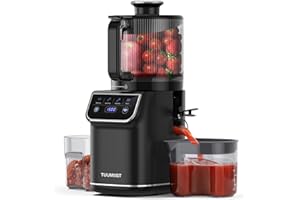 Cold Press Juicer with Touch Screen, 6.5" Wide Feed Chute for Whole Fruits & Vegetables, 100oz Large Juice Pitcher, High Juic