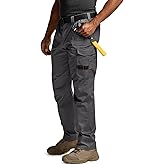 CQR Men's Quick Dry Work Pants, Water Resistant Outdoor Tactical Pants, Lightweight Stretch Cargo Hiking Pants