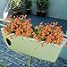 E-HAND Artificial Daffodils Flowers,Fake Plant Outdoor Faux Red Orange Flora Greenery Bushes Fence Indoor Outside Decor