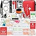 Aootek Upgraded first aid survival Kit.Emergency Kit earthquake survival kit Trauma Bag for Car Home Work Office Boat Camping Hiking Travel or Adventures