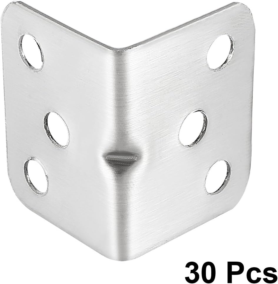 Sourcingmap Stainless Steel Shelves Corner Brace 28mmx28mmx36mm - Image 3