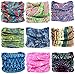 KALILY 12PCS/9PCS/6PCS Headband Bandana - Versatile Sports & Casual Headwear -Multifunctional Seamless Neck Gaiter, Headwrap, Balaclava, Helmet Liner, Face Mask - Camping, Running, Cycling, Fishing