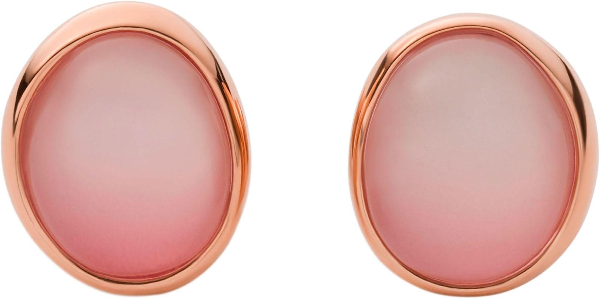 Skagen Earrings for Women Agnethe, Length: 14.9 mm, Width: 8.4 mm, Height: 5.5 mm Rose Gold Stainless Steel Earrings, SKJ1468791