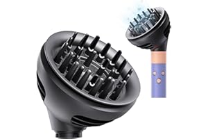 AIRUISH Upgraded Diffuser Wave Curl for Dyson Airwrap, Attachment Diffuser Nozzle Dome and Diffuse Modes, For All Models of Dyson Curling Iron