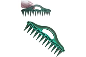Hand Seeding Punch,Multifunctional Soil Spacer for Planting Seeds,12 Holes Seedlings Dibber,Portable Gardening Tools