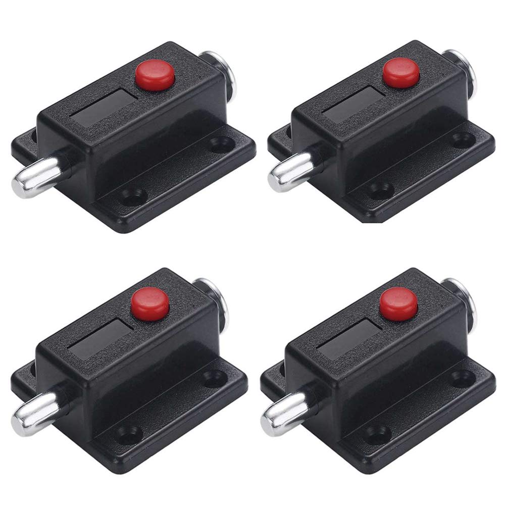 4 Piece Window Cabinet Button Spring Loaded Automatic Door Latch Lock Furniture Cabinet Drawer Door Bolt with Spring Button