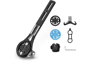 KOOTU Aluminium Alloy Bicycle Computer Mount for Road Bike Integrated Handlebar Compatible for Garmin Edge, Wahoo Elemnt, Bryton, Cateye, GoPro Camera and Light Attachment