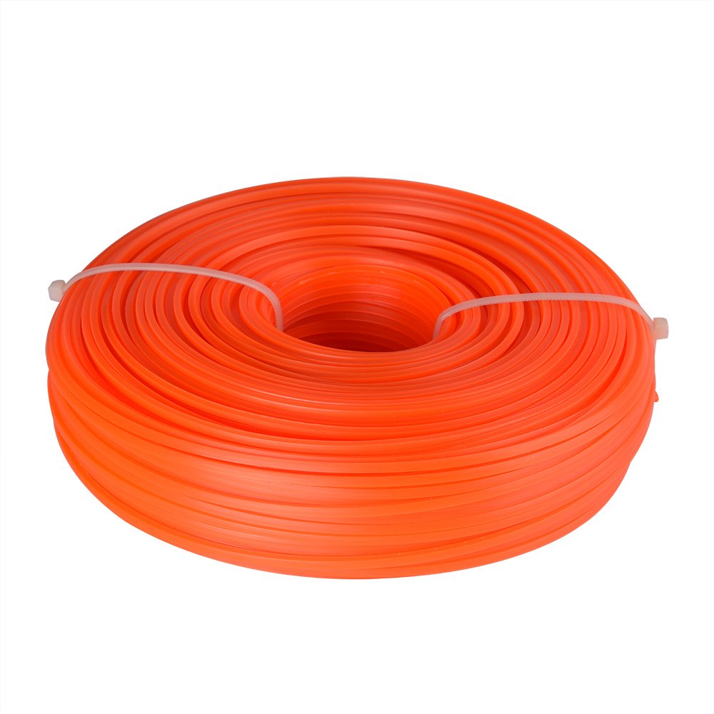 FEPITO Strimmer Line Wire Brush Cutter Line Wire 2.4mm x 86M Square - Strimmers Replacement Wire Heavy Duty Strimmer Line