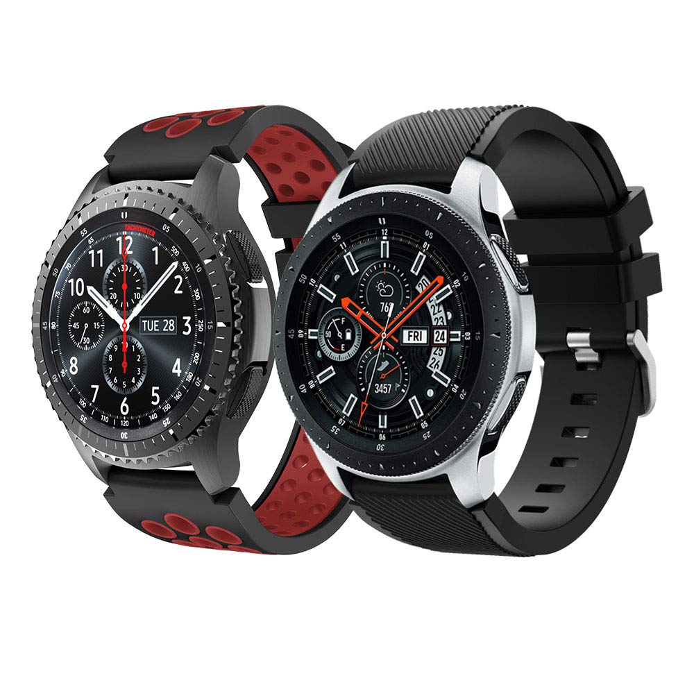 Syxinn Compatible with Strap Gear S3 Frontier/Classic/Galaxy Watch 46mm Straps Band 22mm Soft Silicone Replacement Wristband Bracelet Sport Strap for Galaxy Watch 3 45mm/Gear S3/Moto 360 2nd Gen 46mm