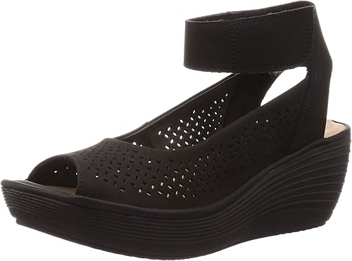 clarks peep toe wedges