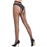 Viyongan Back Seam Pantyhose for Women High Waist Sheer Seamed Tights Sexy Stockings