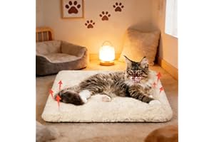 Self Warming Cat Bed, 22×18 inch Self Heating Cat Dog Mat, Non-Electric Warm Thermal Pet Pad for Indoor Outdoor Pets, Non-Sli
