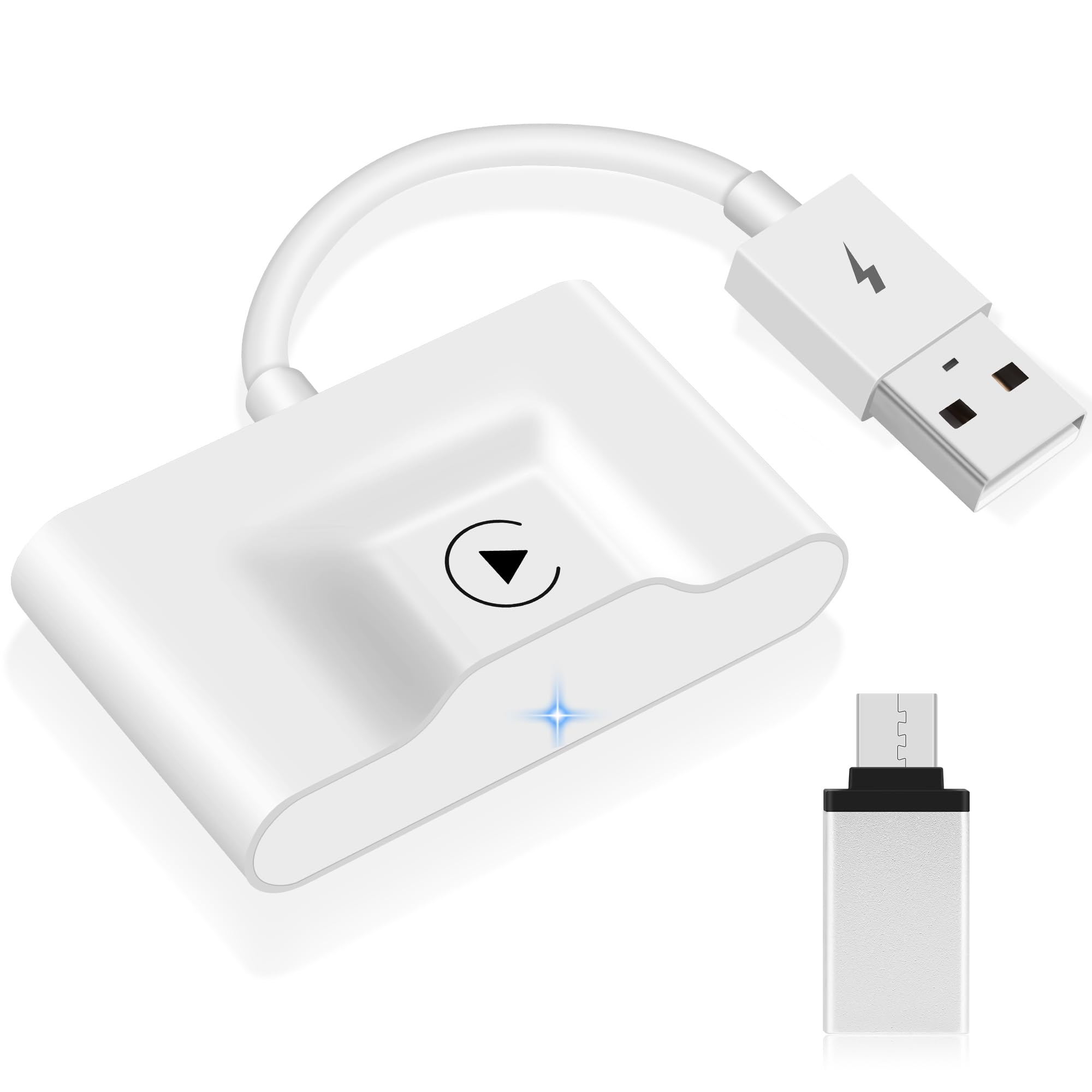 Wireless CarPlay Adapter for iPhone, Apple Wireless CarPlay Dongle Converts Wired to Wireless Plug & Play Bluetooth & 5GHz WiFi Automatic Connection - Compatible with Cars from 2016