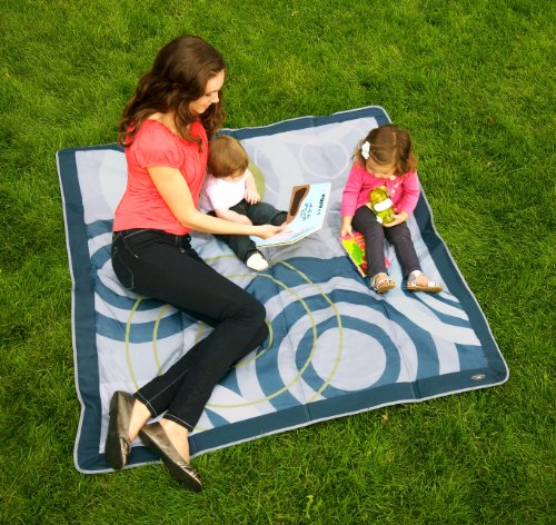 image for JJ Cole Outdoor Blanket, Blue Orbit, 5' x 5', baby-boys