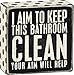 Primitives by Kathy 1 X I Aim to Keep This Bathroom Clean Your Aim Will Help Wooden Sign primary