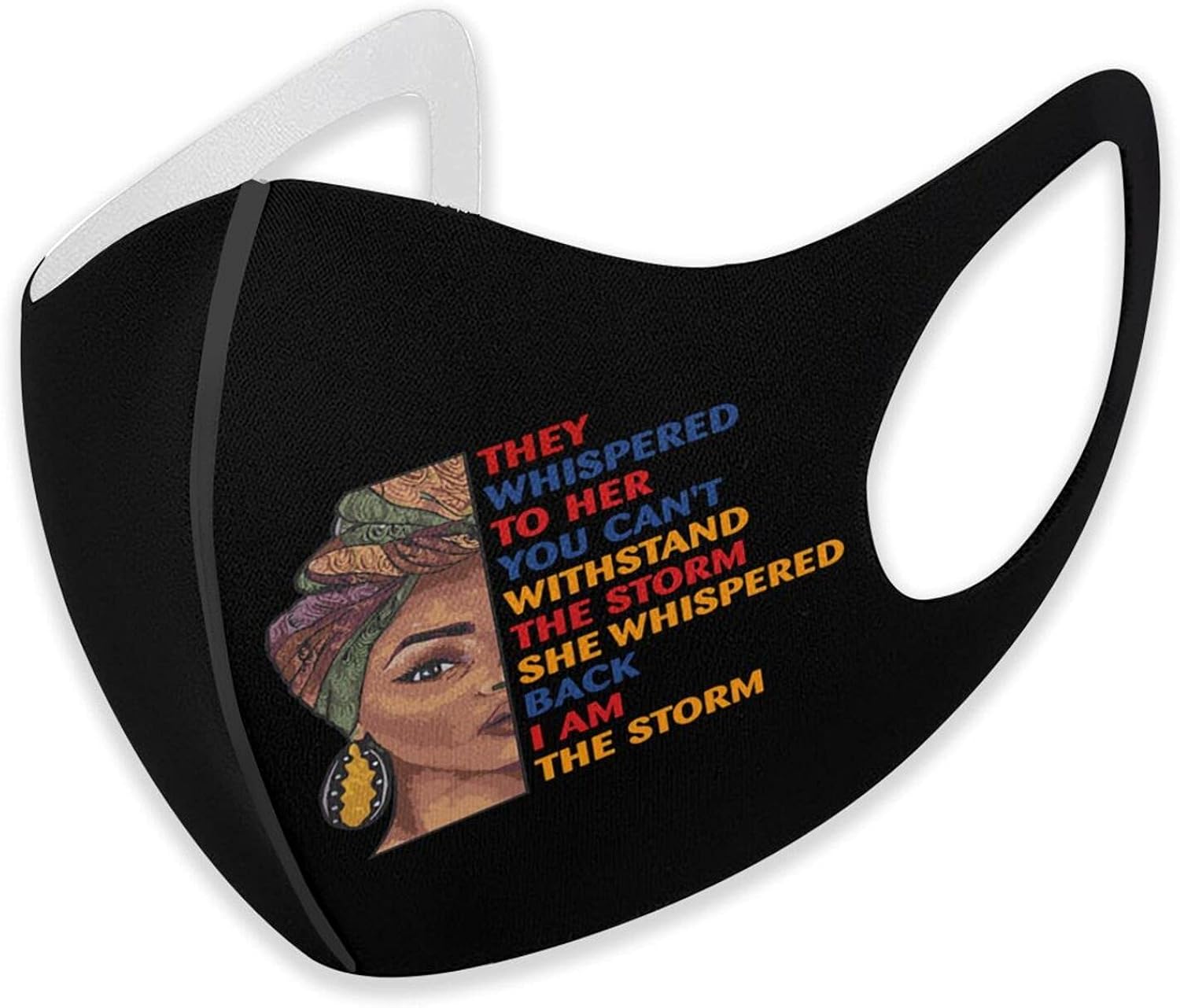 Mask African Queen They Whispered to Her Unique 3D Designed Mask Washable Reusable