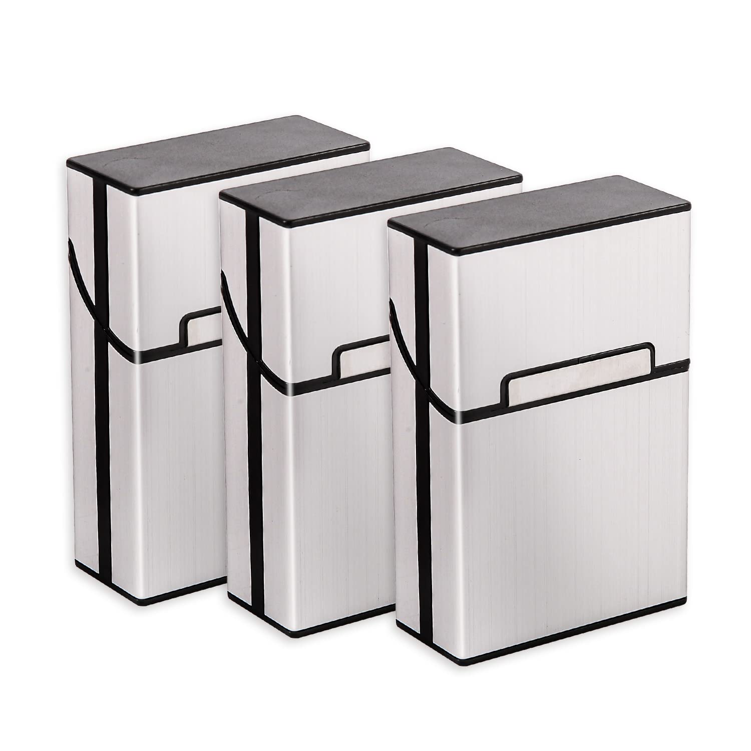 3 pcs Cigarette Case,Cigarette Holder,Cigarette Tin,Cigarette Box,Lightweight Cigarette Case,Aluminum Cigarette Box Holder